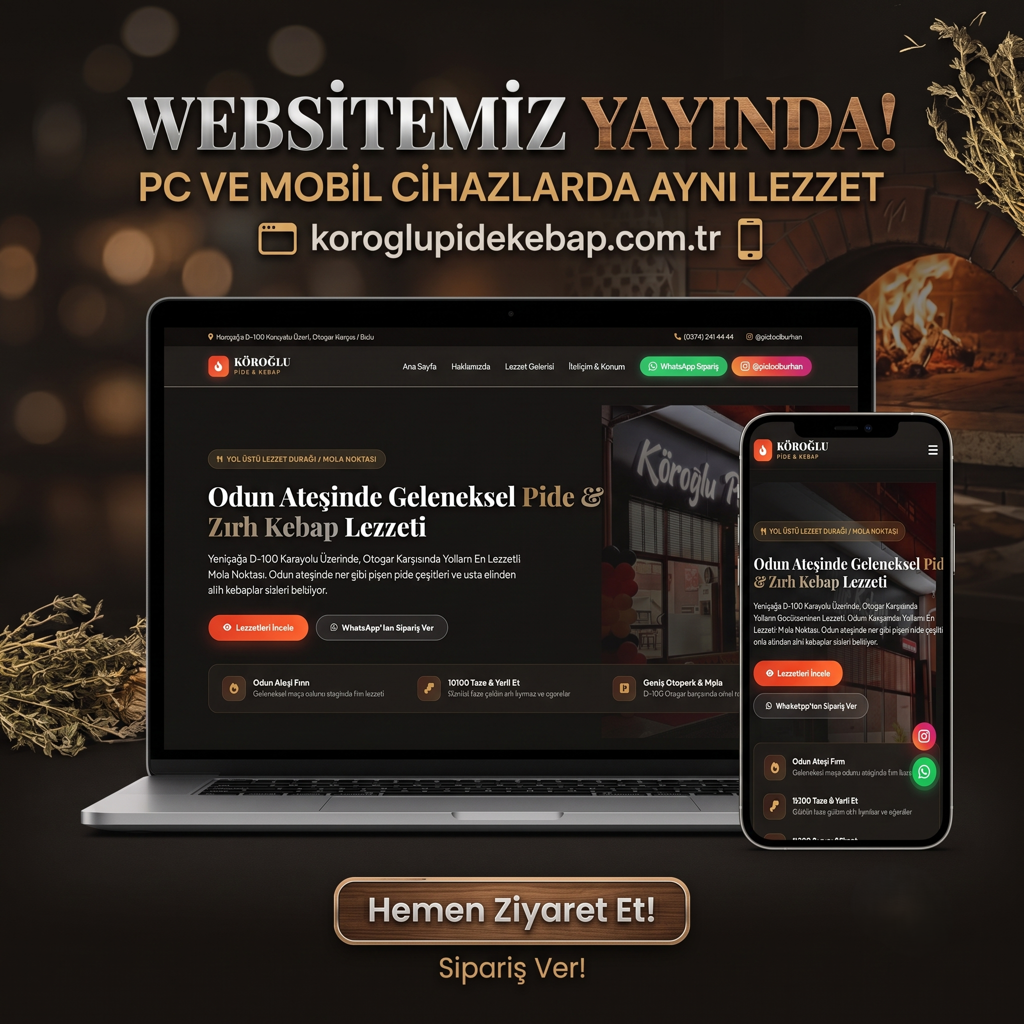 Köroğlu Pide & Kebap Web Platformu